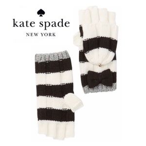 ♠️ Kate Spade Stripe Convertible Gloves | Mittens
